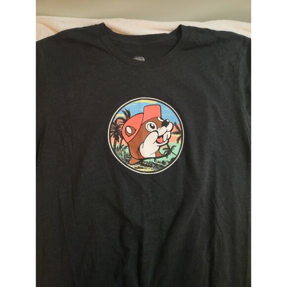 Buc-ees Tshirt Mens 2XL XXL Black Short Sleeve Crew Neck Tee Shirt VW Beetle - Picture 2 of 12